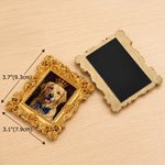 Personalised Court Oil Painting Pet Photo Fridge Magnet with Name Home Decor Birthday Housewarming Anniversary Gift for Pet Owner Friend