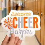 Personalised Multicolour Pom Pom Megaphone Magnet Name Locker Accessories Team Cheer Camp Gift for Cheerleaders