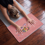 Personalized Positive Thoughts Change Your Life Birth Flower Butterfly Yoga Towel with Name Yoga Exercise Birthday Gift for Pilates Yoga Lover