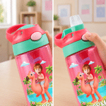 Personalized Fantasy Unicorn Dinosaur Flamingo 16 oz Water Bottle with Name and Photo Back to School Outdoor Activities Birthday Gift for Kid