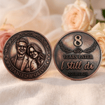 Personalized Couple Photo Avatar Commemorative Coin with Name and Year Wedding Birthday Copper Bronze Anniversary Gift for Couple Mom Wife