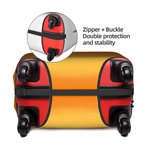 Personalized Exaggerated Comic Photo Luggage Cover Fits 18-32 Inches Suitcase Daily Use Travel Accessories Birthday Gift for Travel Lovers Couple