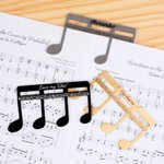 Personalised Classic Music Note Page Holder Bookmark with Text Read Accessory Birthday Gift for Musician