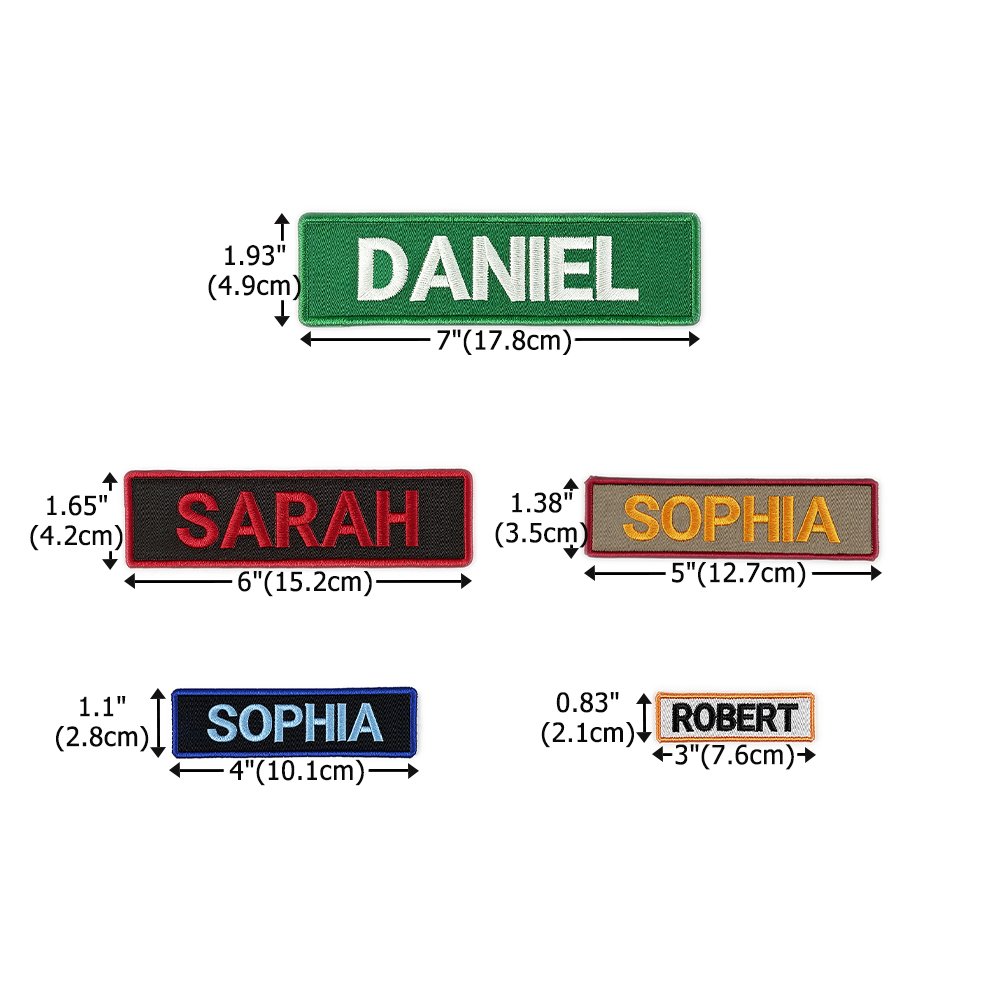 Personalized Multicolor Embroidered Name Patch Clothing Bag Decor Daily Wear Birthday Gift for Woman Man 8