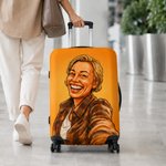 Personalized Exaggerated Comic Photo Luggage Cover Fits 18-32 Inches Suitcase Daily Use Travel Accessories Birthday Gift for Travel Lovers Couple