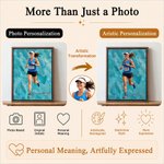 Personalized Oil Painting Style Marathon Sports Photo Canvas Prints with Name Home Decor Ship from USA Birthday Team Gift for Marathon Lover