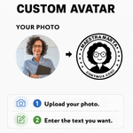 Personalised Cartoon Teacher Portrait Multicolour Self-Inking Stamp with Title Surname and Text Teacher's Day Appreciation Birthday Gift for Teachers