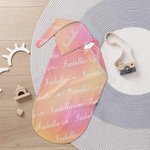 Personalized Rainbow Name Baby Swaddling Blanket with Hat Set Gifts for Newborn Gift