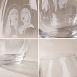 Personalized Besties Photo 15 oz Stemless Wine Glass with Name Home Decor Date Night Birthday Gift for Bestie Best Friend