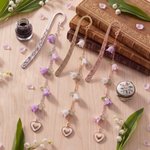 Personalised Miniature Lily of the Valley Bookmark Hook with Initial Reading Accessory Birthday Gift for Book Lovers Bookworms