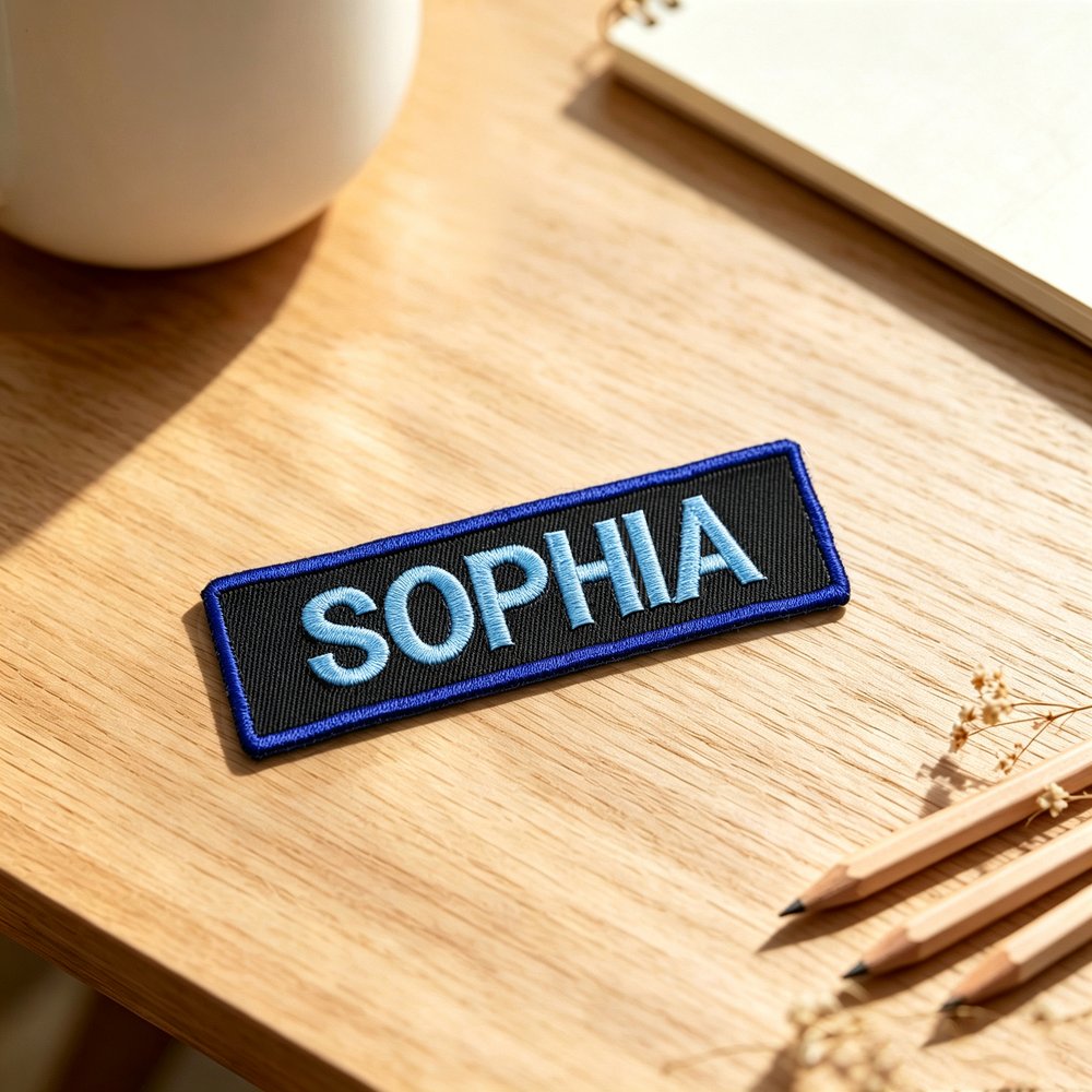 Personalized Multicolor Embroidered Name Patch Clothing Bag Decor Daily Wear Birthday Gift for Woman Man 2