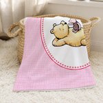 Personalized Classic Winnie the Pooh Cozy Throw Blanket with Name Nursery Decor Birthday Baby Shower Gift for Kid Baby Newborn