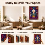 Personalized Paper-Cutting Art Photo Design Canvas Prints with Name Home Decor Ship from USA Halloween Day of the Dead Gift for Friends Family