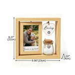 Marco de madera personalizado con collage de fotos de mascotas, tarro para pelo, nombre y texto. Decoración para el hogar. Regalo de condolencia por la pérdida de una mascota para los amantes de los a
