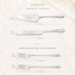 Slice Into a Lifetime of Sweet Memories - Personalised Engraved Names and Date Cake Cutting Set Wedding Bridal Shower Gift