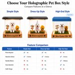 Personalised 3D Holographic Digital Pet House with Text Interactive Tech Memorial Anniversary Gift for Dog Cat Lovers