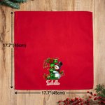 Personalized 100% Cotton Christmas Snowman Initial Table Napkin with Name Table Decor Christmas Gift for Family