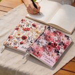Personalised Retro Exquisite Wildflower Faith Journal Notebook with Name Daily Prayer Birthday Gift for Women Christians