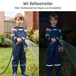 Personalisierte Kinder-Matschhose mit Tiermotiven Namen | wasserdichte Regenhose mit verstellbaren Träger | Schulanfang Outdoor Geschenk für Schüler