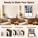 Personalised Photo Canvas Prints with Name Warm Minimalist Wall Displays Father's Day Birthday Gift for Dad Family