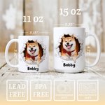 Tasse en céramique personnalisée avec photo de l'animal de compagnie et nom Cadeau d'anniversaire pour l'amoureux de l'animal de compagnie