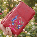 Personalized Birth Flower & Birthstone Stethoscope PU Leather Passport Holder Wallet with Name Travel Essential Birthday Gift for Nurse Doctor