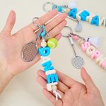 Personalized Golf Tennis Sports Charm Name Acrylic Keychain Sentimental Keepsake Competition Gift for Sports Lovers Athletes