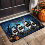 Personalized Ghost Family Pumpkin Pattern Anti‑Slip Doormat with 1-6 Names Home Decor Halloween Gift for Family Member