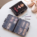 Personalized Cartoon Ballet Girl Photo Design Hair Pin Storage Case with Name Birthday Dance Competition Team Gift for Ballerina Ballet Lover