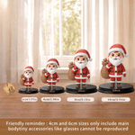 Personalized 3D Photo Christmas Santa Figurine with Text and Wooden Base Festive Decor Christmas Gift for Family Friends