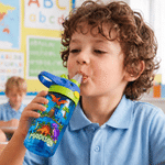 Personalized Cartoon Animal Car 16 oz Kid Water Bottle with Name Outdoor Activities Back to School Gift for Boys Girls
