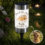 Personalised Wings Pet Photo Solar Garden Light with Name and Year Garden Decoration Memorial Sympathy Gift for Loss of Pet