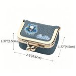 Personalized Birth Flower Skull PU Leather Mini Jewelry Box with Name and Kiss Lock Daily Use Birthday Gift for Girls Women Goth Enthusiasts
