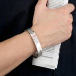 Custom Medical Emergency ID Alert Stretch Bracelet for Men | with Engraved Text, Gift for Epilepsy Diabetes Allergy Patient
