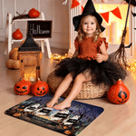 Personalized Ghost Family Pumpkin Pattern Anti‑Slip Doormat with 1-6 Names Home Decor Halloween Gift for Family Member