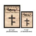 Personalized Cute Paw Print Crossword Puzzle Art Wooden Plaque with Name Home Decor Birthday Gift for Pet Owners Lovers
