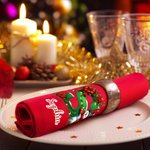 Personalized 100% Cotton Christmas Snowman Initial Table Napkin with Name Table Decor Christmas Gift for Family