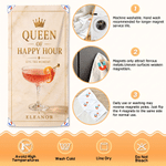 Personalized Queen King of Happy Hour Couple Quick‑Dry Magnetic Beach Towel with Name  Anniversary Valentine's Day Gift for Lovers