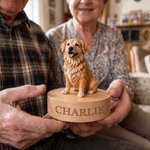 Statuetta 3D personalizzata con foto dell'animale domestico e nome, ornamento commemorativo o decor per casa - Regalo per amanti di animali