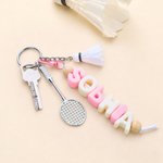 Personalized Golf Tennis Sports Charm Name Acrylic Keychain Sentimental Keepsake Competition Gift for Sports Lovers Athletes