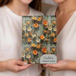 Personalised Retro Exquisite Wildflower Faith Journal Notebook with Name Daily Prayer Birthday Gift for Women Christians