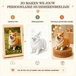 Gepersonaliseerd schattig 3D-beeldje van een huisdier met naam - bureaudecoratie en herinneringscadeau of verjaardagscadeau voor huisdierliefhebbers