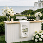 Personalized Wedding Bouquet Table Runner with Name and Date Wedding Party Anniversary Gift for Newlyweds