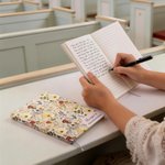 Personalised Retro Exquisite Wildflower Faith Journal Notebook with Name Daily Prayer Birthday Gift for Women Christians