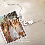 Collier avec 1-3 Lettres Grecques Personnalisées Pendentif Cœur Gravé Cadeau Anniversaire Fête pour Femme