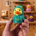 Personalized 3D Printed Hoodie Cruise Duck with Text Desk Decor Birthday Gift for Friends Students and Cruise Lovers