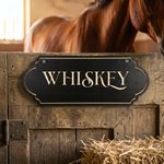 Personalised Antique-Style Frame Horse Silhouette Design Horse Stall Sign with Engraved Name New Horse Arrival Housewarming Gift for Horse Lover