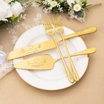 Slice Into a Lifetime of Sweet Memories - Personalised Engraved Names and Date Cake Cutting Set Wedding Bridal Shower Gift