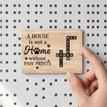 Personalised Paw Print Pet Crossword Puzzle Fridge Magnet with Name Home Decor Birthday Gift for Pet Lover