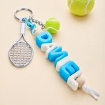 Personalized Golf Tennis Sports Charm Name Acrylic Keychain Sentimental Keepsake Competition Gift for Sports Lovers Athletes